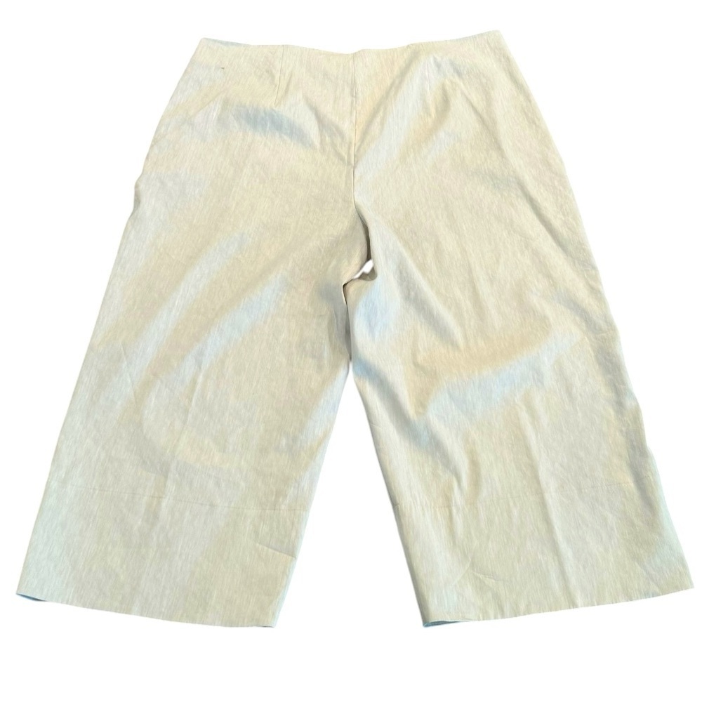 VINCE Wide Leg Linen Blend Cropped High Waist Pants Light Dove Size 22 NEW - Picture 7 of 9